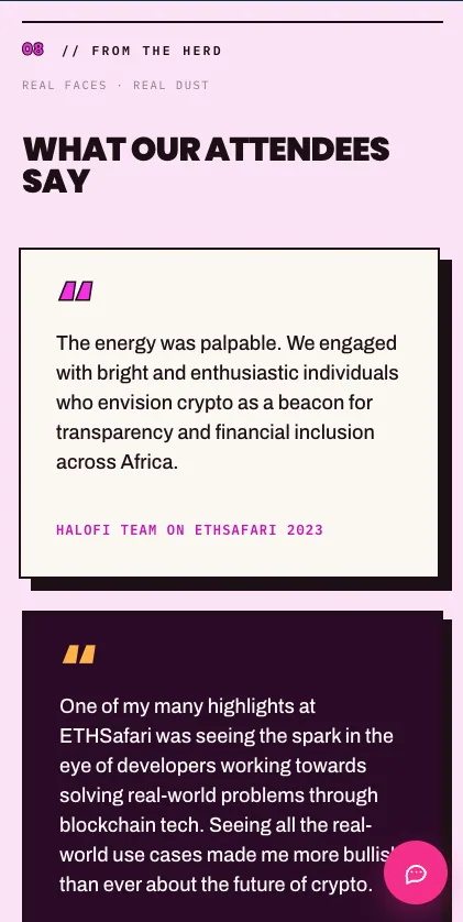 ETHSafari on mobile, view 3