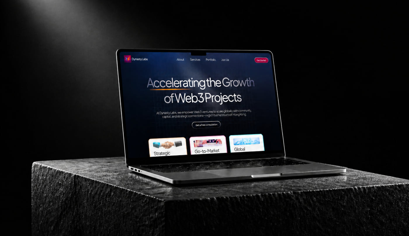 The Dynasty Labs website on a MacBook